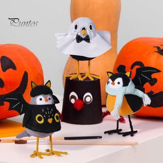 

Украшение в виде птицы на Хэллоуин, летучая мышь, привидение, украшение для дома с привидениями, украшение на палубе, витрина, фигурка белый