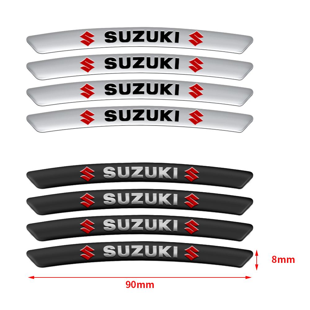 4pcs Car Badge Wheel Rim Stickers Auto Tire Decoration Decals Accessories For Suzuki New Alto Swift Tianyu Shangyue Ruiqi Baleno