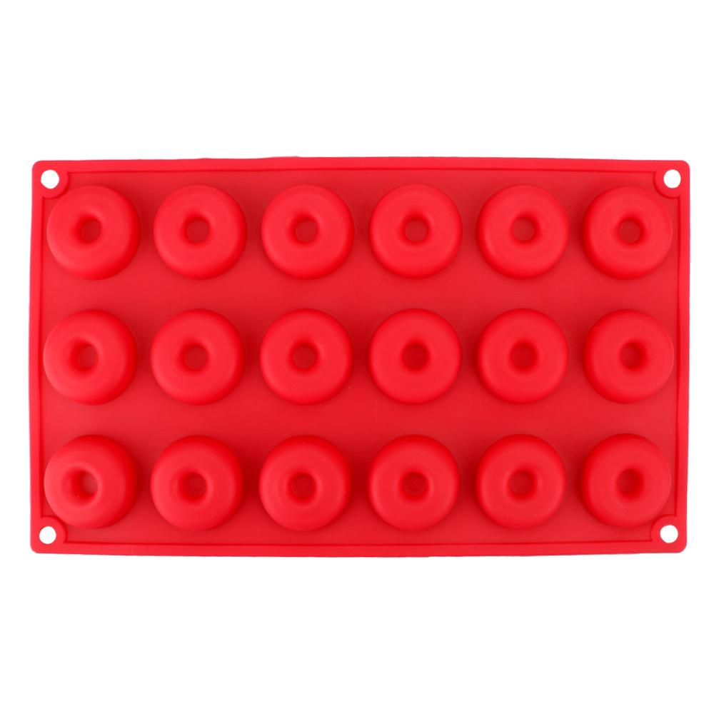 Reusable Biscuit Cake Molds Donut Dessert Baking Pan Silicone Mould 4cm 18-Cavity Mini Chocolate/ Donut Silicone Mold