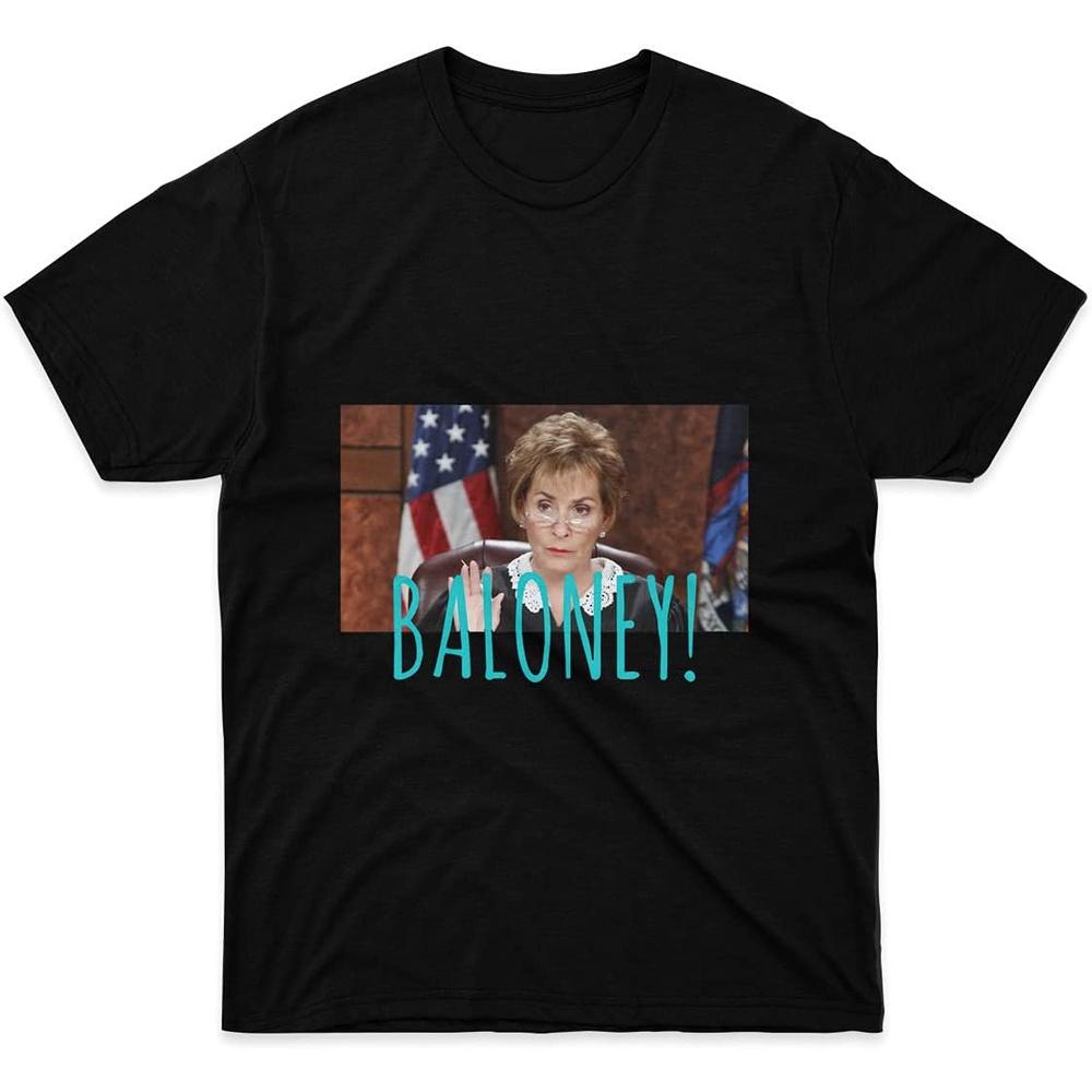 Mens Womens Tshirt Judge Judy BALONEY Shirts for Men Women Cool Funny Perfect M чёрный