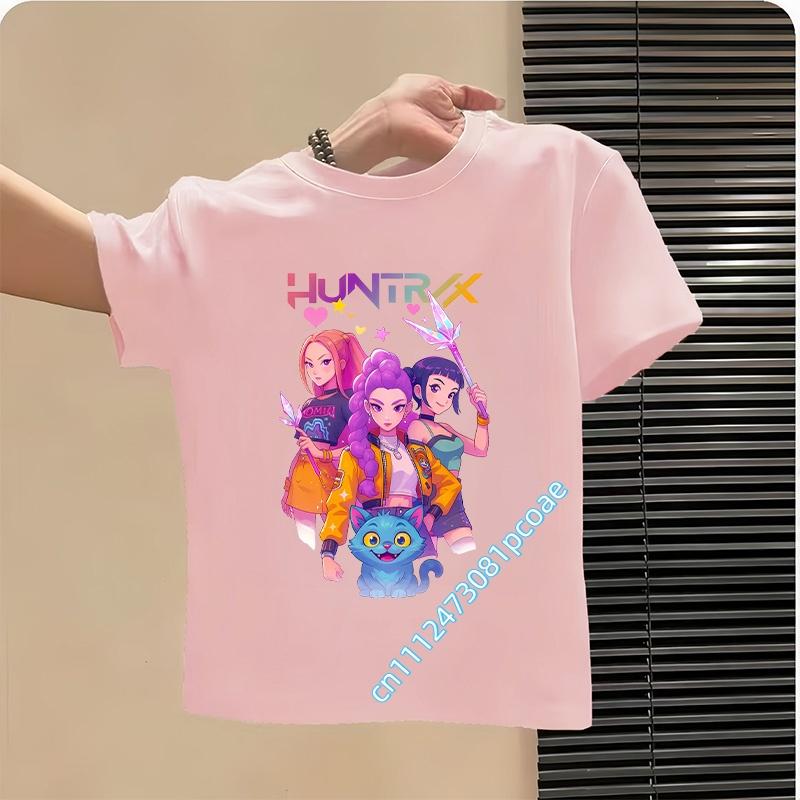Style Children's Pure Cotton Short-Sleeved Cartoon Printed Summer T-Shirt - Girls' Casual Shirt for Leisure, Boys' Sports Shirt