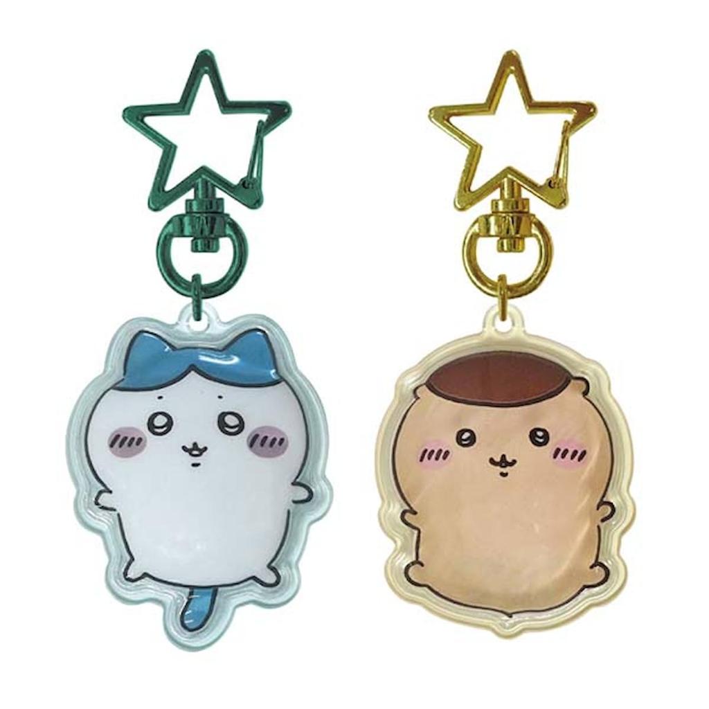 K Company Chiikawa Plump Pair Hachiware X H44 X W37 X D10mm Keychains, Kurimanju, CKW-PP-HK,