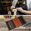 Dropship Handmade Vegetable Tanned Leather A5 Journal Cover With Flap Design Notebook Wallet Customazible Book Sleeve Pouch