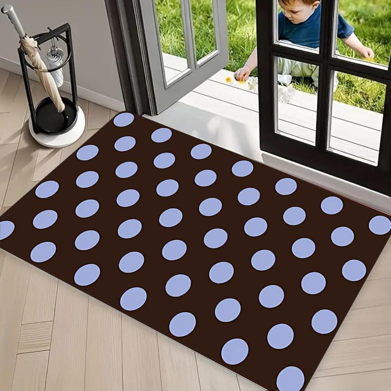 

Classic Polka Dot Rectangle Carpet Retro Dots Pattern Home Decor Mat Non Slip Floor Rug Entryway Doormat Door Mat 40x60cm