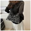 Trendy Sequin Handbag Women's 2024 Spring Latest Fashion Big Capacity Armpit Shoulder Bag Popular Small Square Bag