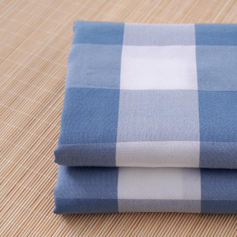 Black & White/Blue Green Gingham Fabric for Kindergarten, Tablecloths & Sofas - Various Sizes