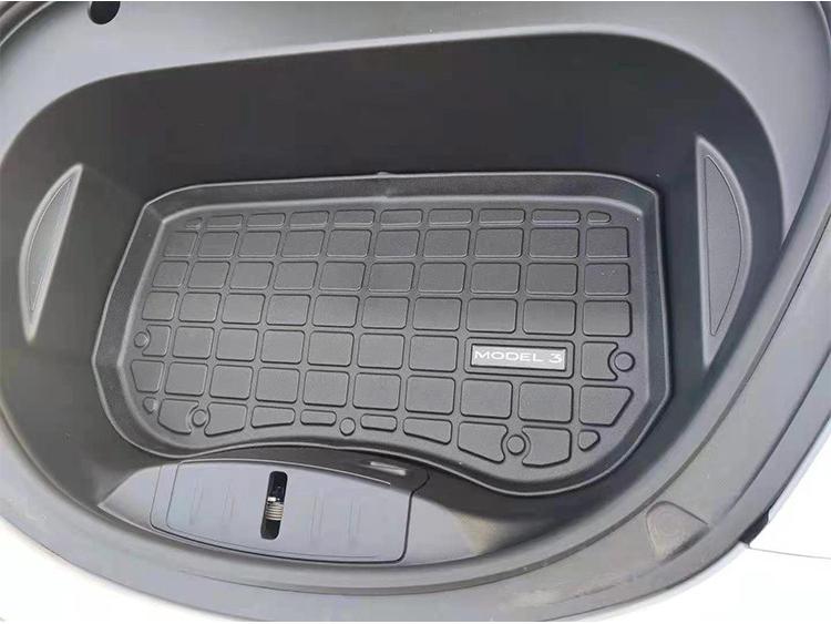 25-Year Tesla Model 3/Y Front & Rear Trunk Mats - Waterproof TPE Upper & Lower Compartment Liners