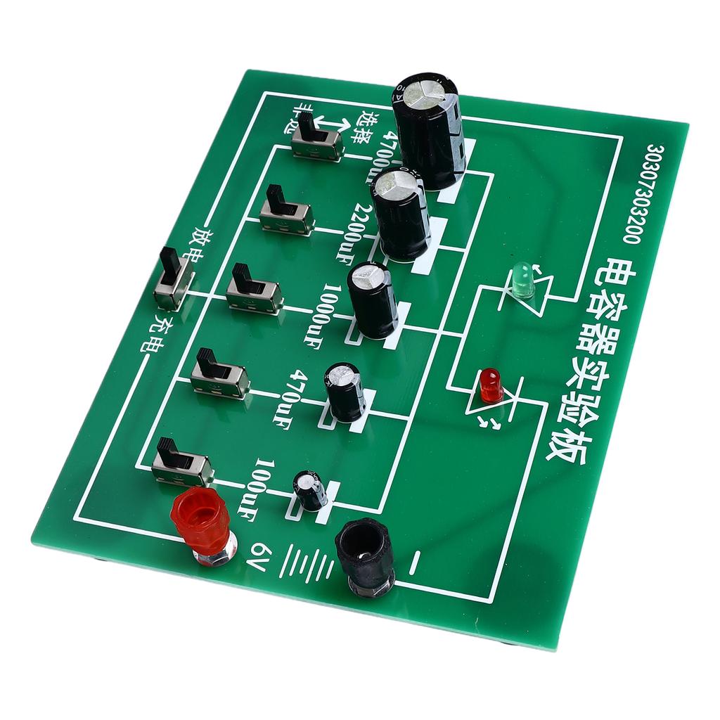 Kondensator-Experimentierplatine Lade- und Entlade-Demonstrationsplatine für den Unterricht im Klassenzimmer