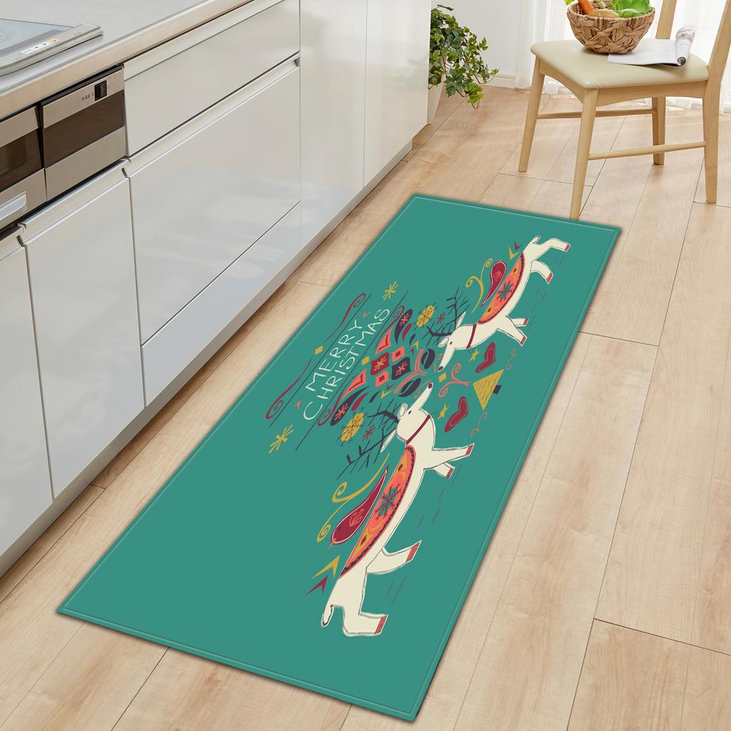 Christmas Kitchen Sand Carpet Doormat Long Floor Mat