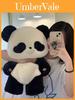 Plüsch-Panda-Rucksack für Mädchen, weiche Cartoon-Schultasche mit Reißverschlusstasche