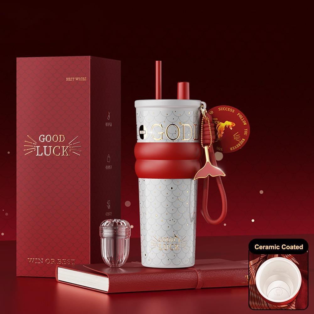Insulation Or Cooling Ceramic Coated Coffee Cup 710ML Insulated Cup Portable Vacuum Cup
