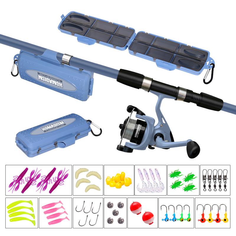 1.65m Fishing Rod and Reel Combo Full Set Saltwater Spinning Carbon Fiber Telescopic Fishing Rod Set