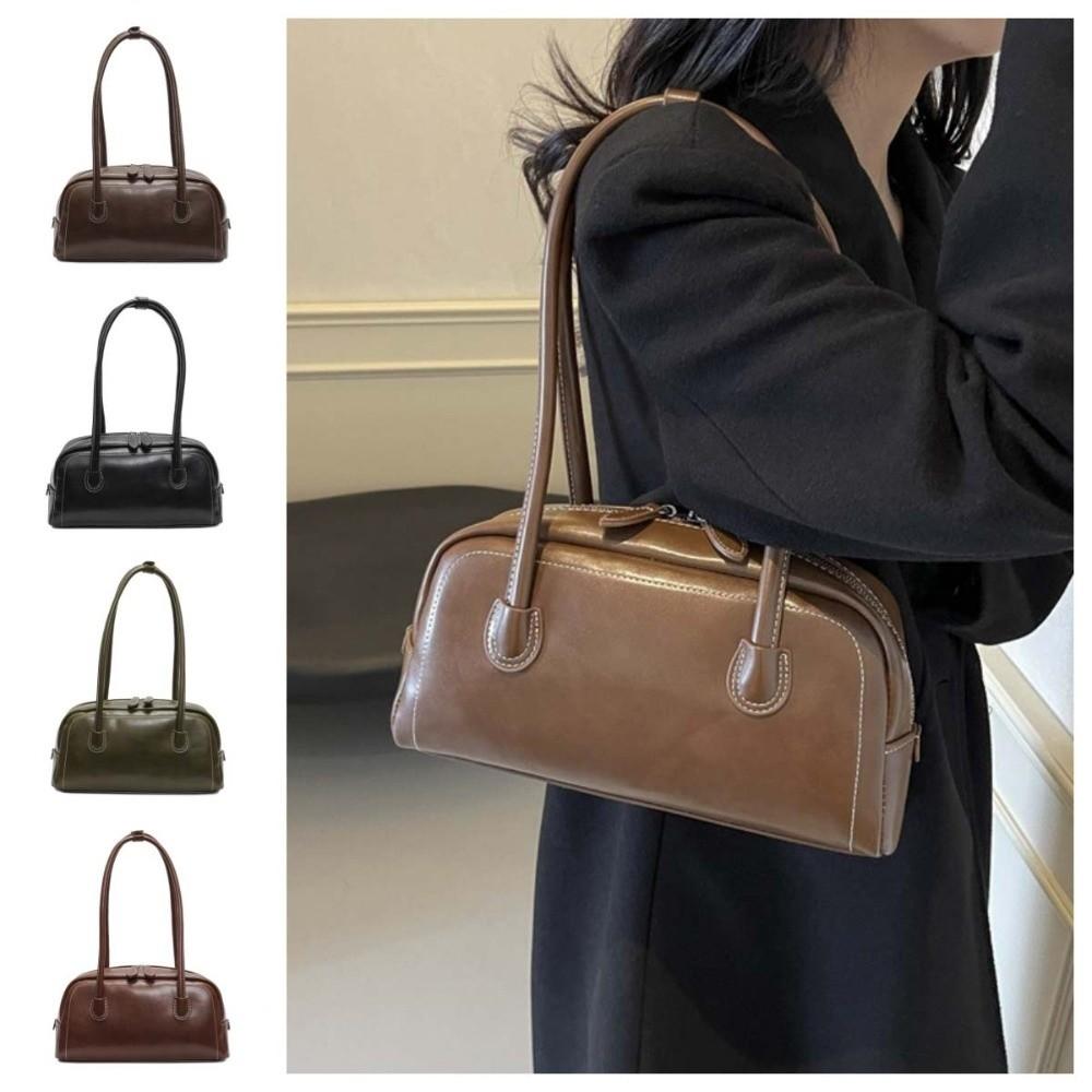 Korean Ins Style PU Hobo Bag Large Capacity Underarm Bag Vintage Women PU Shoulder Bag  Travel