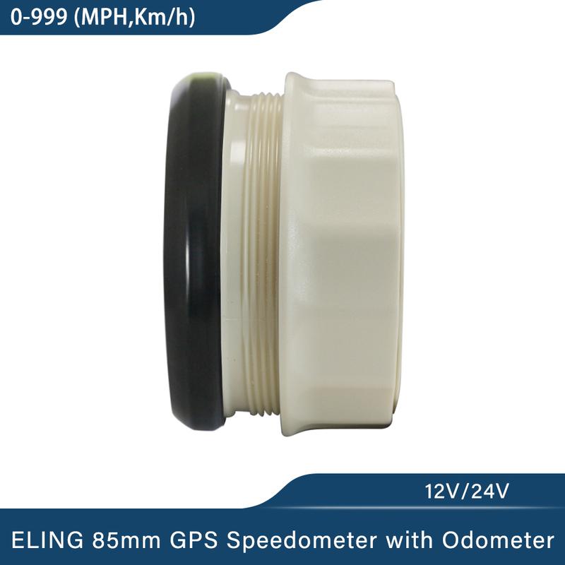 ELING 85mm Universal Digital GPS Speedometer 0-999 (MPH, Km/h) for Car Truck RV with Backlight GPS Antenna 12Volt 24V