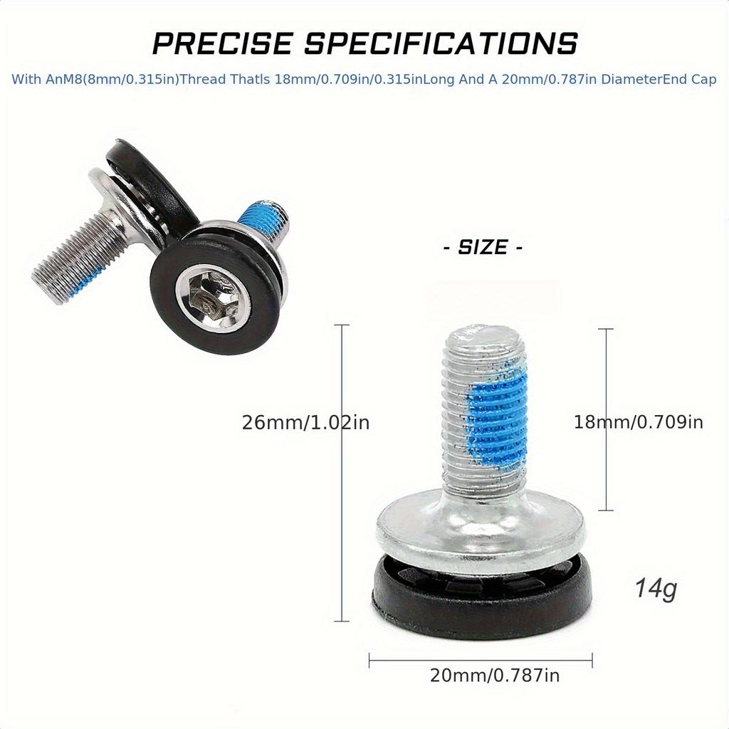 Tornillo de Fijación de Biela Hexagonal para Bicicleta con Tapa Tornillo de Pedalier sin Tapa para Eje de Bicicleta de Carretera Pedalier Cuadrado