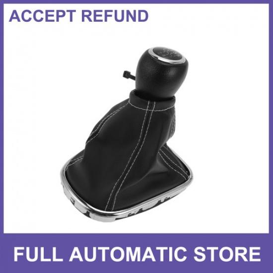 

6 Speed Gear Shift Knob w/ Cover for Chevrolet Cruze 10-15 Faux Leather Black