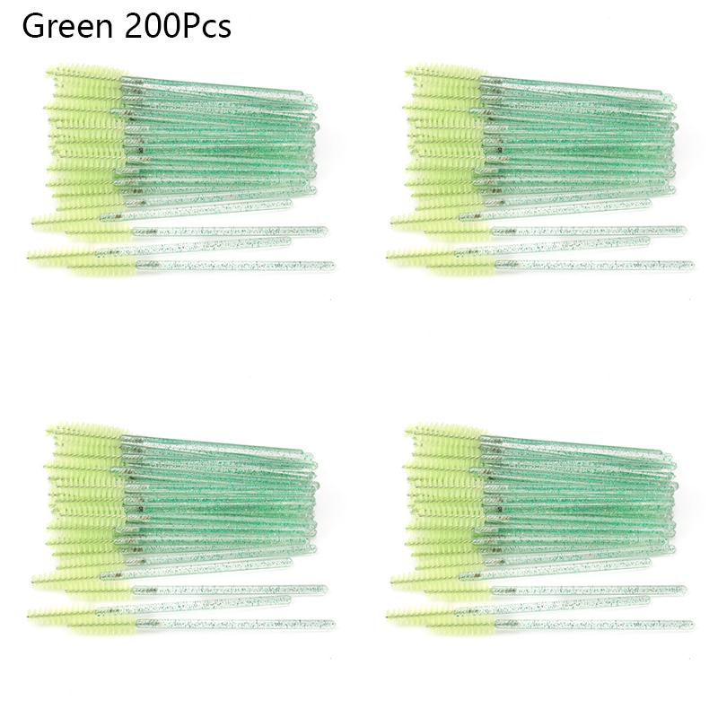 200Pcs Disposable Crystal Eyebrow Brush Makeup Brushes Mascara Brushes Eye Lashes Cosmetic Wand Eyelash Extension Tools