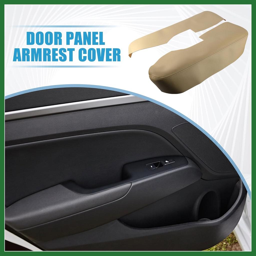 Motoforti Auto Vordertürverkleidung Armlehnenabdeckung Innenraumtürleisten für Acura TL 2009-2014 Beige 1 Paar Langlebig