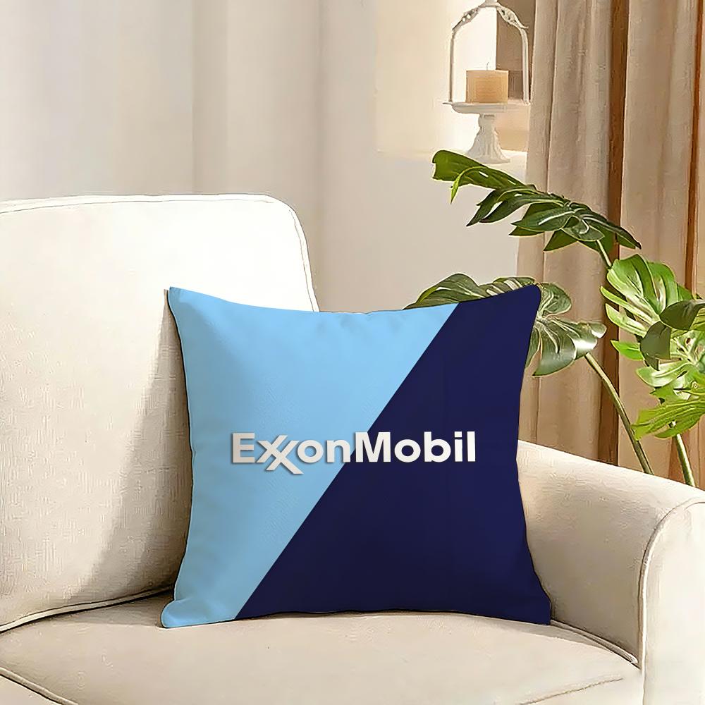 ExxonMobil Cushion Cover Reversible Plush Pillow Cover Soft Fluffy Home Decor for Sofa Bedroom