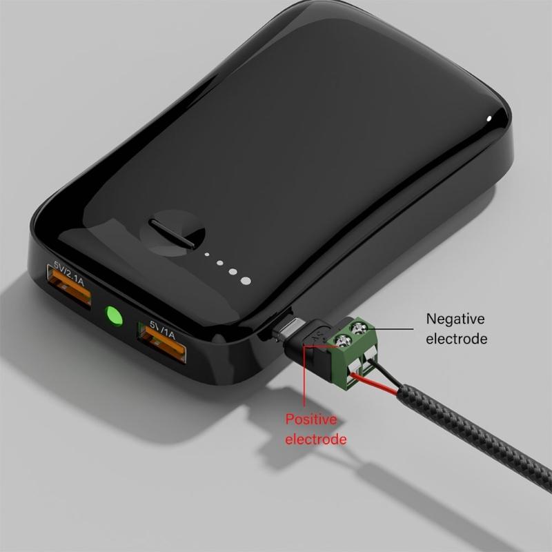 Adapter z wtyczką Micro USB na bezlutownicze złącze 2-pinowe do ładowania telefonów, tabletów, wentylatorów, lamp 5V3A, wtyczka Micro USB męska na złącza 2-pinowe