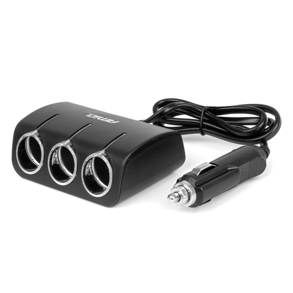 Cigarette lighter socket splitter 12V 24V 120W 80cm AMIO-04359