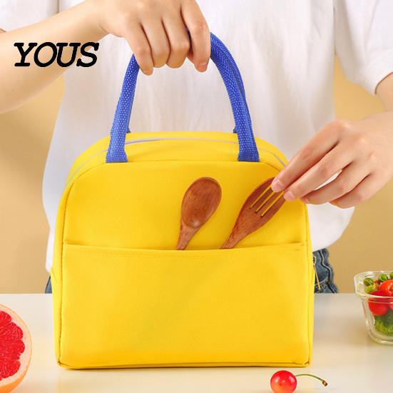 Waterproof Thermal Lunch Box Cartoon Insulated Bag, Durable Oxford Cloth Cooler Tote, Penguin/Duck Fresh Keeping Meal Carrier Patterns Print,