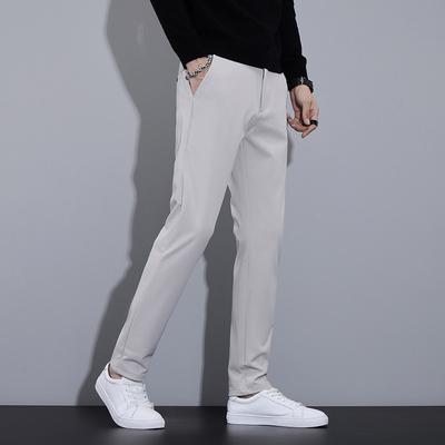 Casual Trousers for Men Straight Trousers Slim Business Stretch Pants