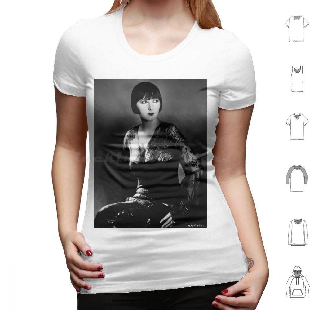 Mae Busch In 1925 T Shirt Cotton Men Women DIY Print Mae Busch Vamp Silent Film 1920s Flapper Old Hollywood Silent Movie Bobbed