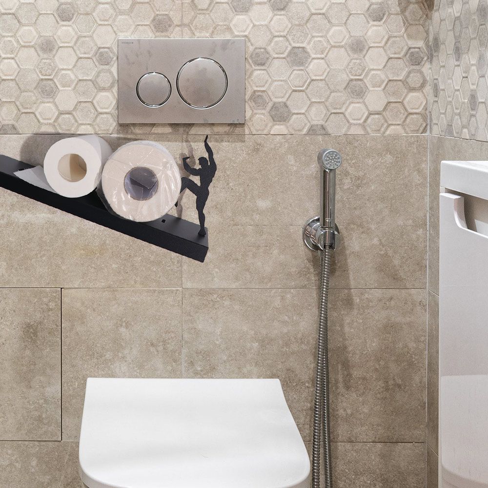Waterproof Material Toilet Paper Holder Stand No-Drill Toilet Paper Holder  Toiletries Organizer