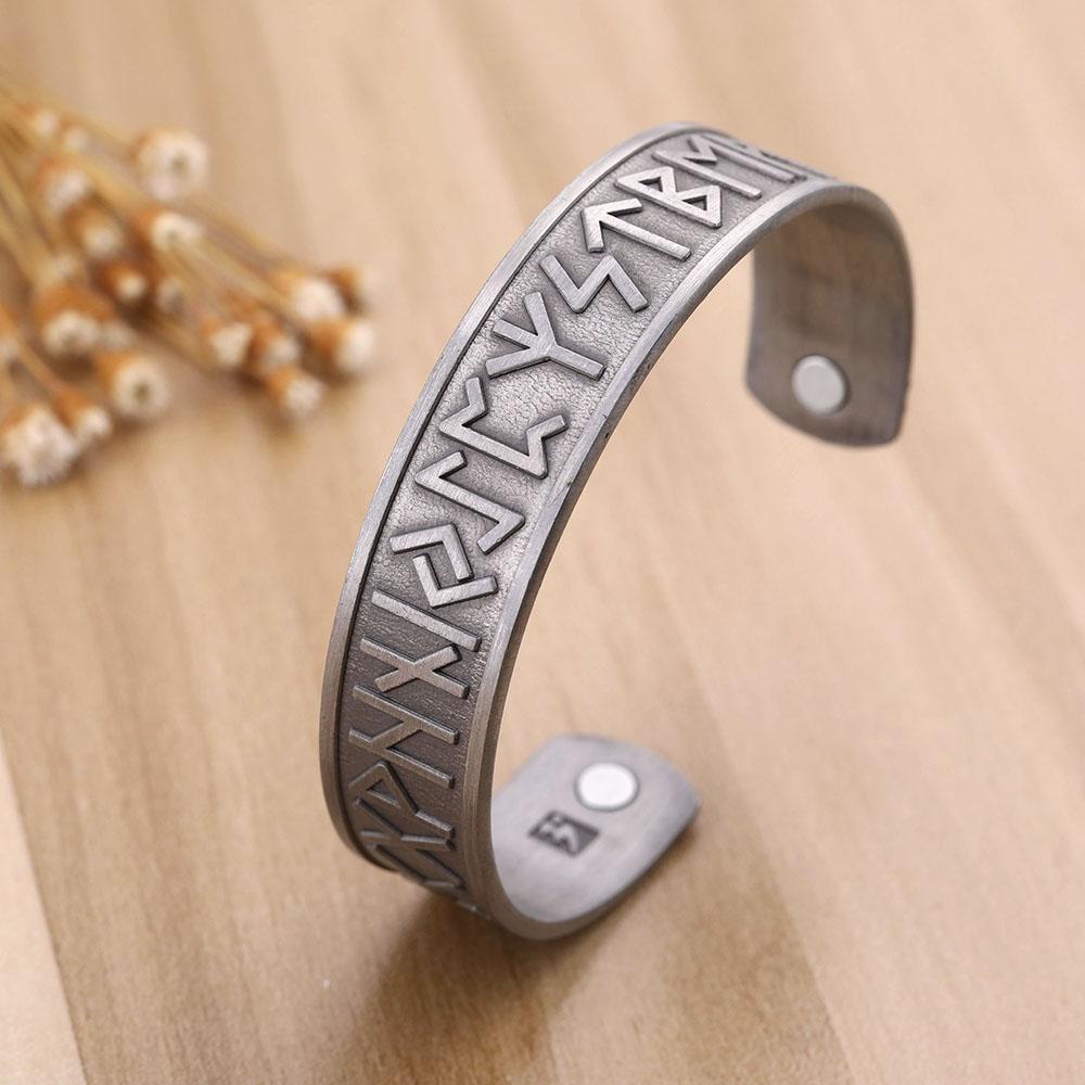 Talisman Gesundheitsarmbänder Lebensbaum Glücksknoten Runen Dreifaltigkeit Magnetische Armspangen Damen Herren Verstellbares Armband