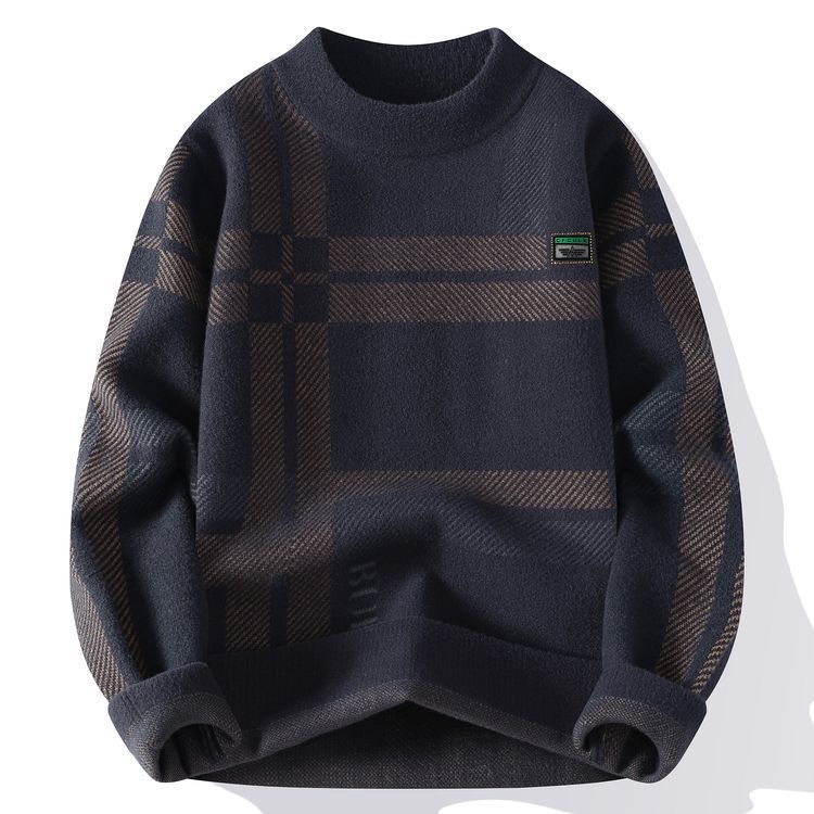 Hot Sale Winter New Fashion Thickened Semi-Turtleneck Men's Knitwear Thread