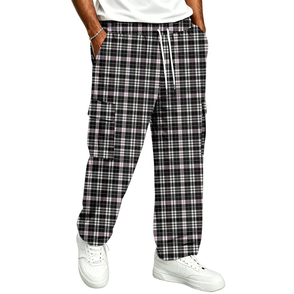 Men's Casual Straight-Leg Drawstring Jogger Pants for Commute and Sports