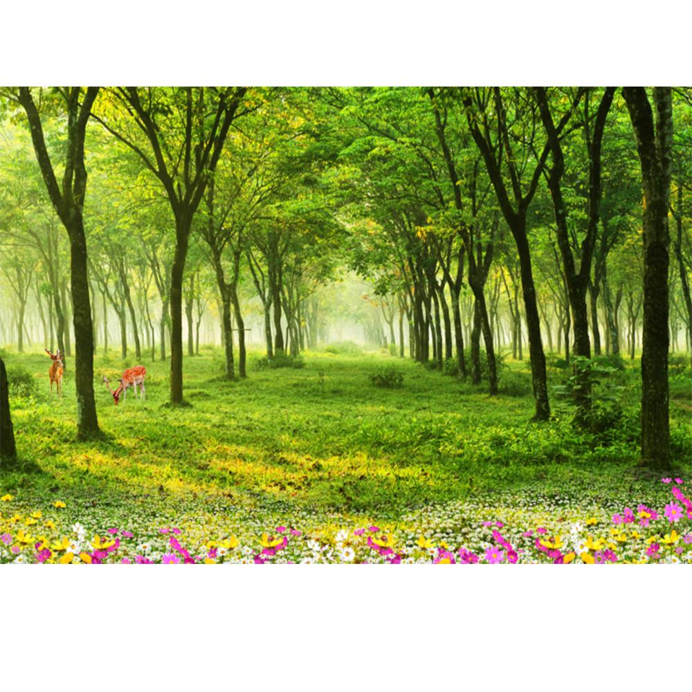 Mural Woods Lined Road 3d Forest Wall Mural Landscape Wallpapers For Living Room Bedroom Home Decor Wallpaper