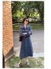 Hong Kong Retro Denim Shirt Dress for Women: Slim-Fit, Elegant, Single-Breasted, Perfect for Spring & Autumn