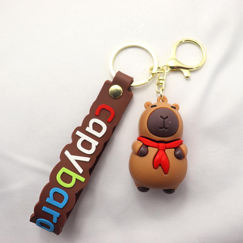 Capybara Plush Keychain Pendant - Cute Couple Ornament, Claw Machine Prize, Small Gift Quantity (Pieces)