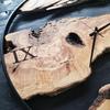 Sahaj Hast Olive Wood Wall Clock – Silent Movement, Live Edge Farmhouse Style | Handmade Wooden Wall Art