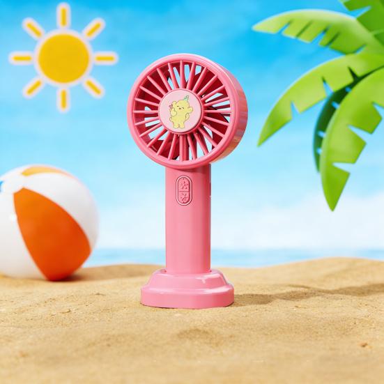 Handheld Fan Cartoon Pet Pattern Multi-Speed Silent Motor USB Rechargeable Portable Desktop Cooling Fan