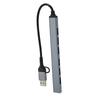 USB Type C Hub 1 USB 3.0 6 USB 2.0 Ports High Speed Plug and Play Multiport Adapter for Phone Laptop Mouse Keyboard