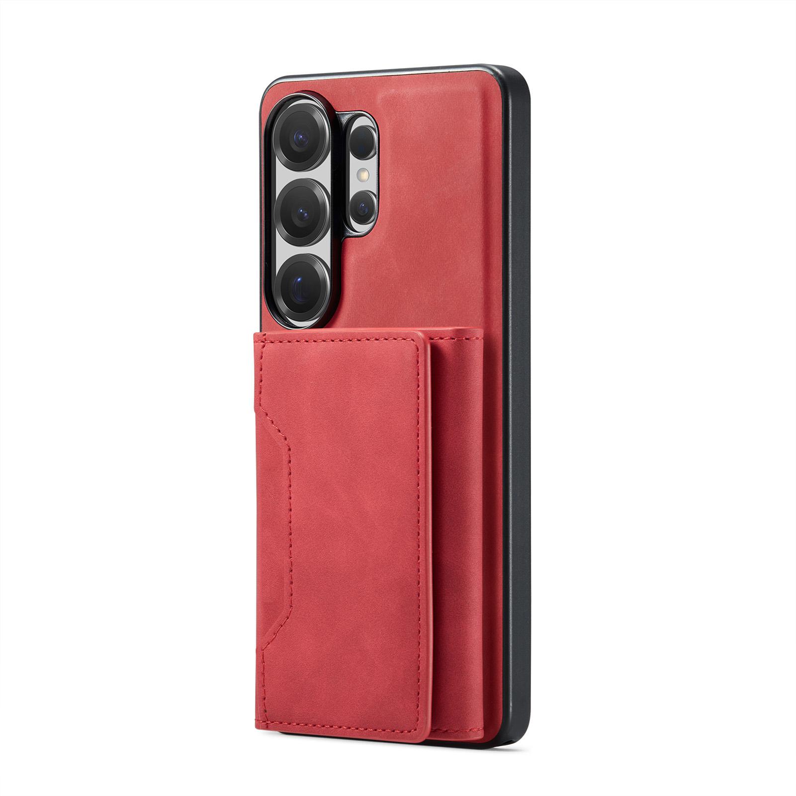 

Phone Case Magnetic Detachable Wallet Card Holder Stand Cover Fit for Samsung S26 Series Red S26 Ultra красный