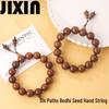 Putuo-berget Sexbladig Sandelträarmband & Buddhistiska Pärlor Amulett för Män