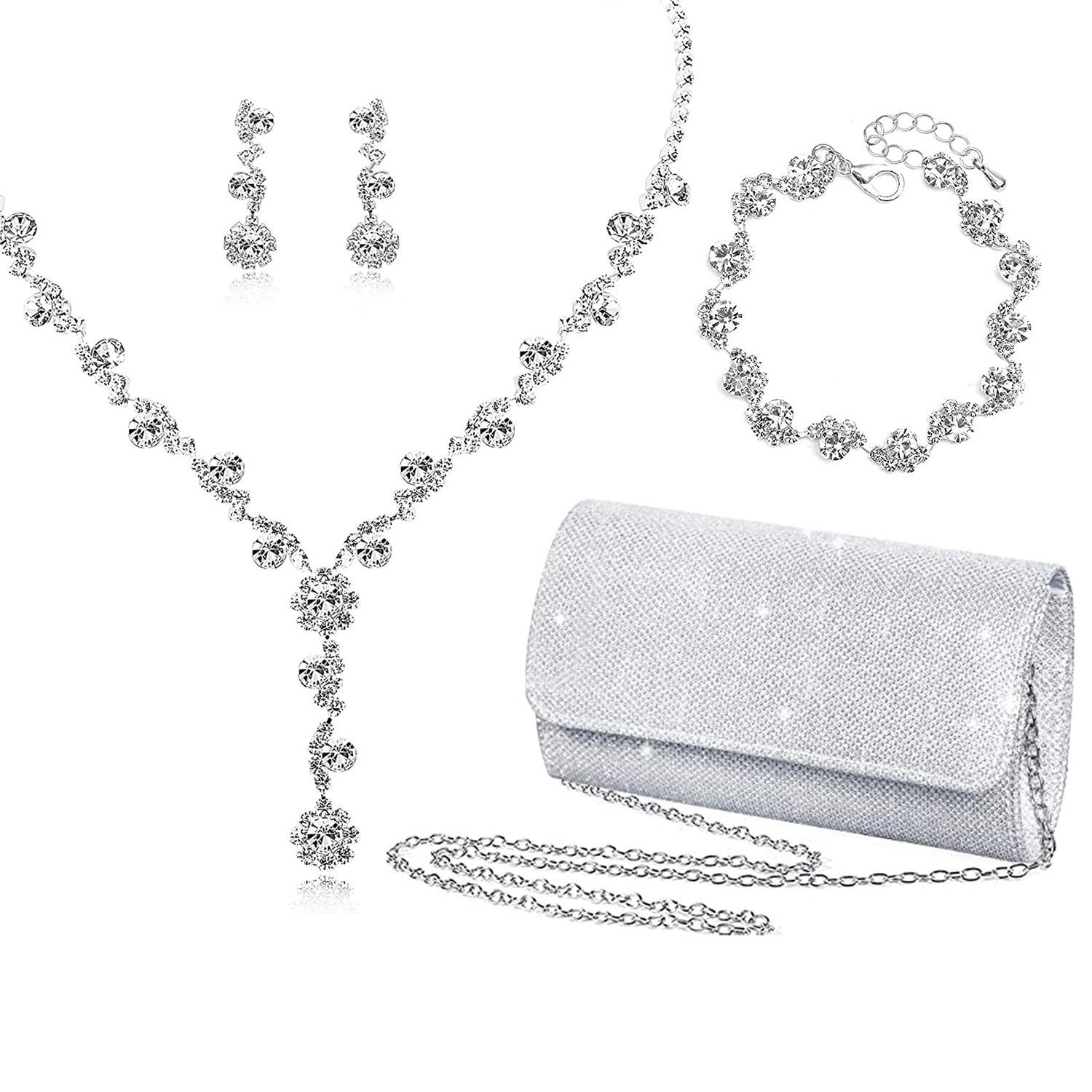 

Аксессуары для вечернего платья, аксессуары, сумки, свадебные вечерние сумки, комплекты свадебного ожерелья, свадебный банкет, украшения на день рождения белый