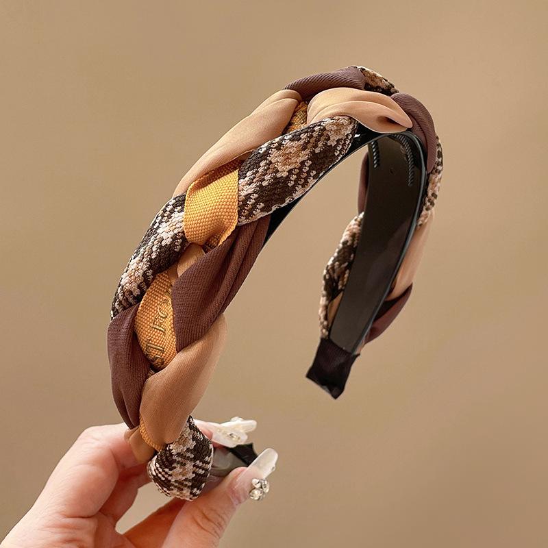 Candy Color Waffle Headband: High Crown, Advanced Face Wash Sponge, Wide Edge Hair Hoop for Early Spring.