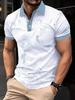 2026 Men's Summer Best-Selling Simple Patterned Printed Short-Sleeved Polo Shirt for Outdoor Leisure and Fashion