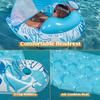 Inflatable U-Shaped Water Lounger with Sun Canopy