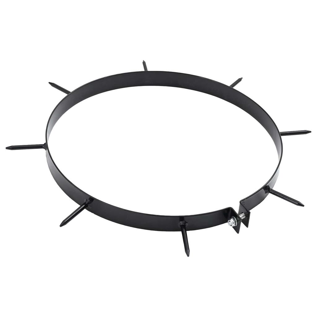 Lawn Aerator Clamp with Spikes 5 pcs Black Ø 320 mm Iron