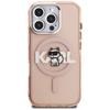 Karl Lagerfeld IML Choupette Sketch Logo MagSafe Case for iPhone 16 Pro Max Pink