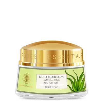 Forest Essentials Gel Viso Leggero Idratante, Puro Gel di Aloe Vera, 50g