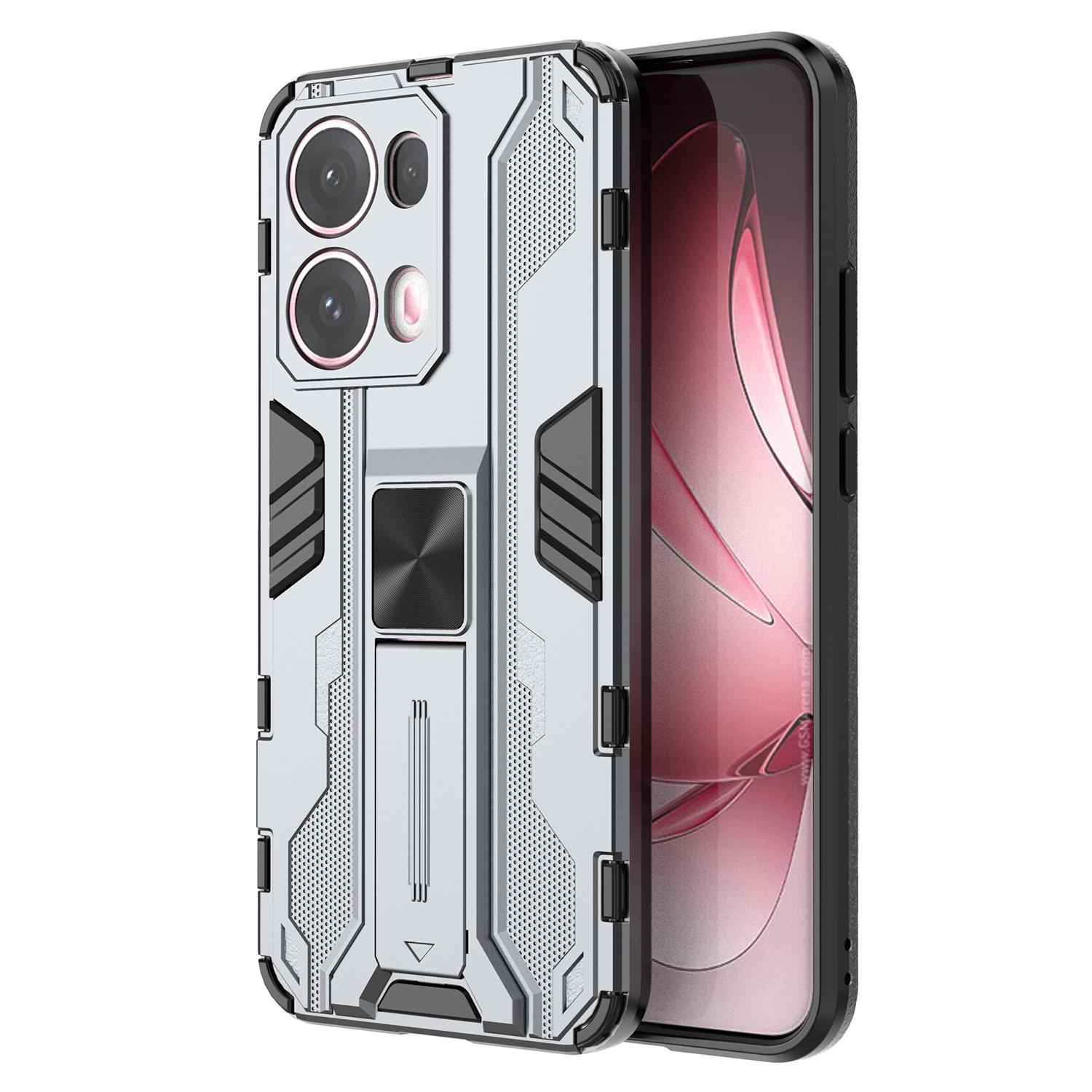

For Oppo Reno13 Pro 5G Case PC + TPU Shockproof Phone Cover with Kickstand E