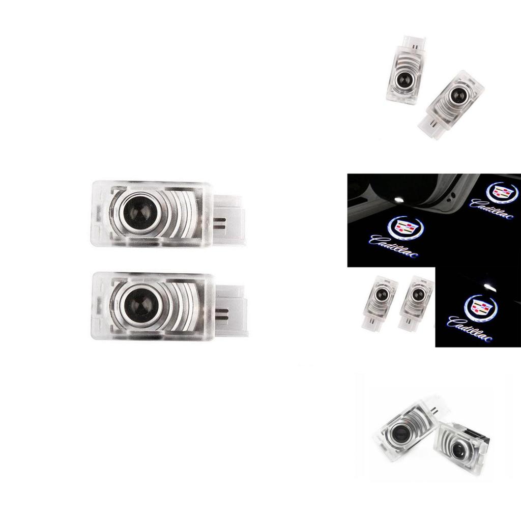 Car Led 2pcs Door Step Welcome Projector Courtesy Shadow Light For Cadillac