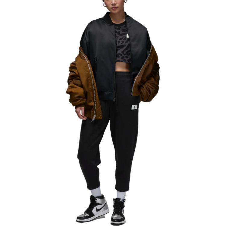 Jordan Einfarbige Logo Kordelzug Sporthose Damen Unterteile Schwarz FB2961-010
